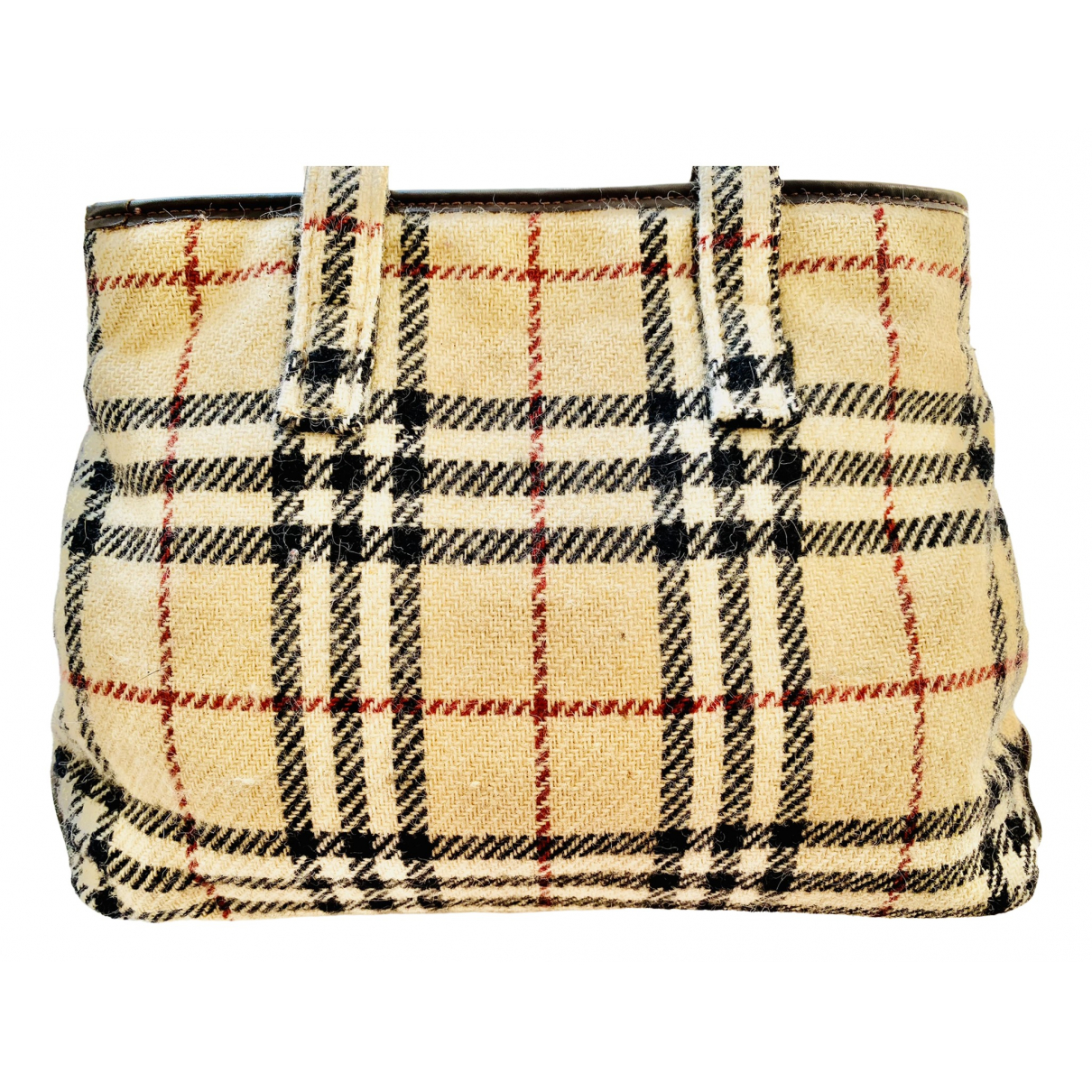 Cloth handbag Burberry Beige in Cloth 